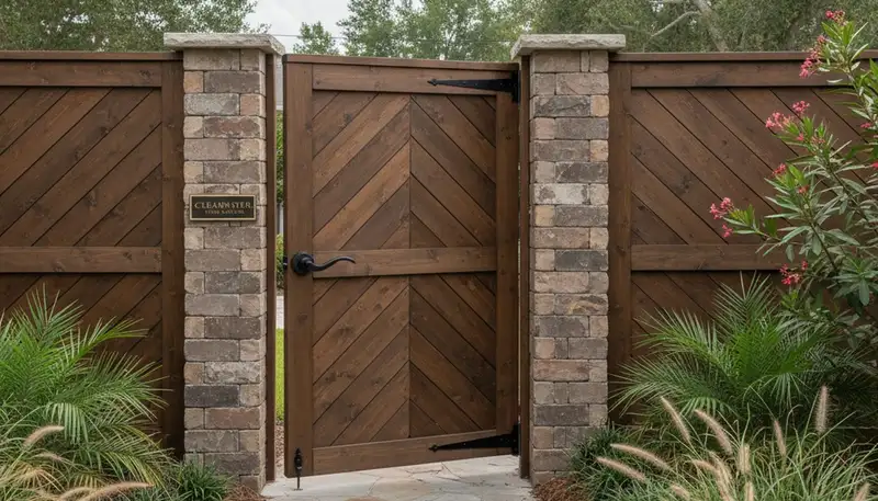 Custom gate and fence installation in Clearwater, FL by Chop Chop Landscaping