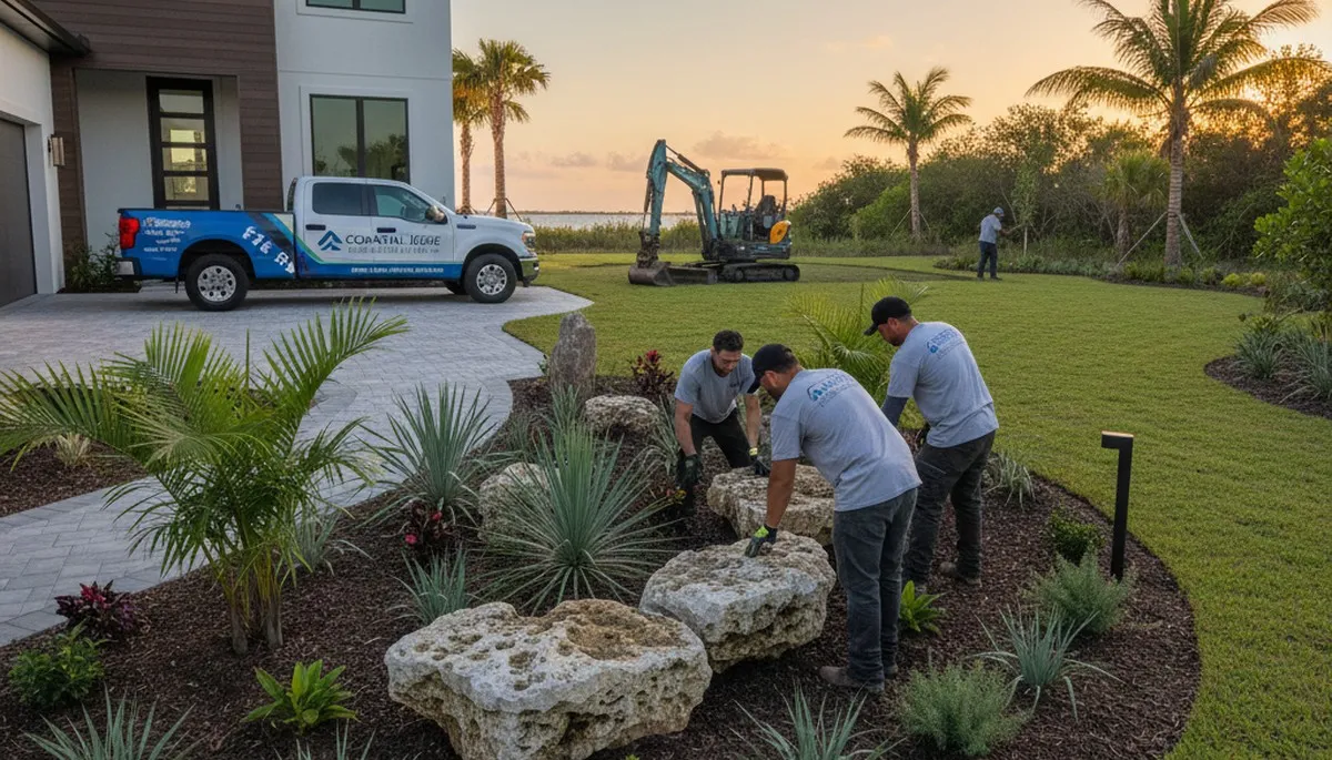 Landscaping service in Clearwater, FL for lawn care, mulch installation, and yard maintenance