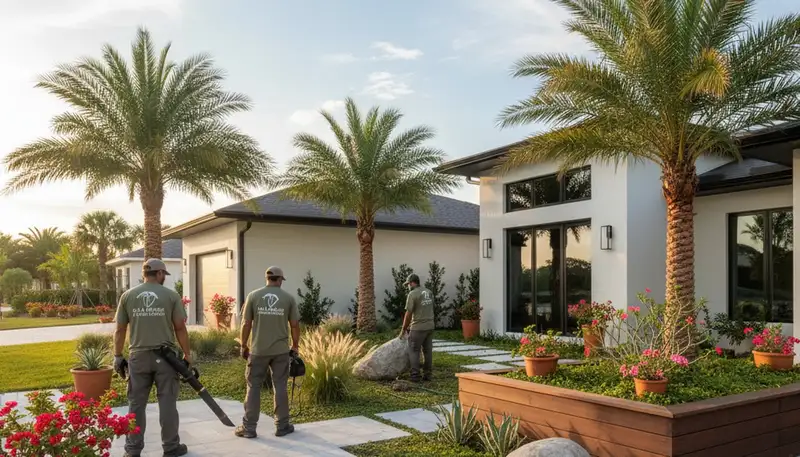Clearwater, FL landscaping service team provides professional lawn care and yard maintenance